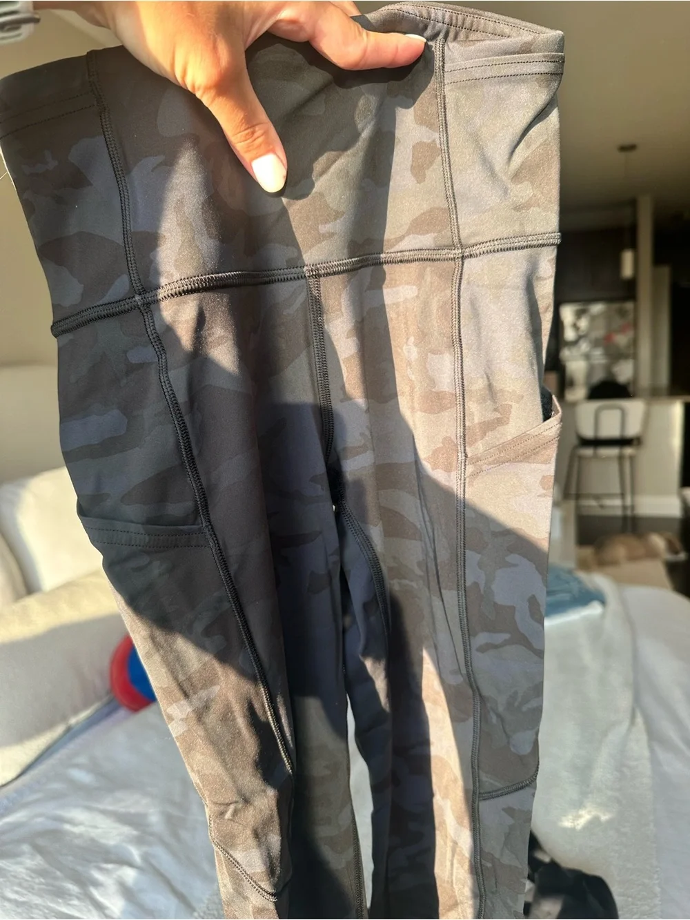 lululemon athletica Black Camouflage 25” fast and free Leggings